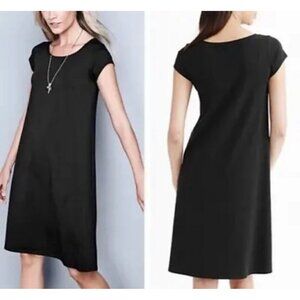EILEEN FISHER Short Dress Black Short Sleeve T Shirt Tensel/Spandex Size Small